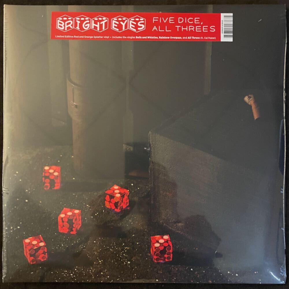 Bright Eyes - Five Dice, All Threes Limited Red Orange Colored Vinyl Record New